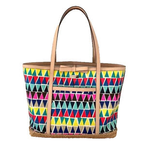 KATE SPADE NEW FRANCIS CAPRI CANVAS TOTE BEACH BAG GEORGEO
